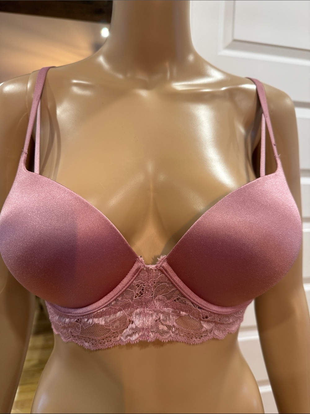 La SENZA Hello Sugar Dusty Rose Satin Lace Push-Up Bra